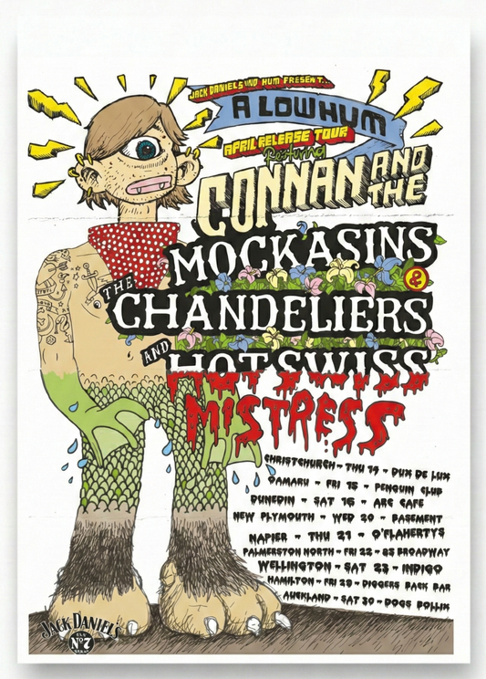 Poster - Connan and the Mockasins, The Chandeliers, Hot Swiss Mistress
